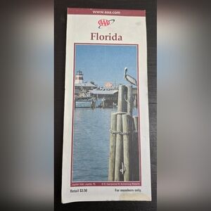 2001 AAA Florida State Highway Travel Road Map Y2K